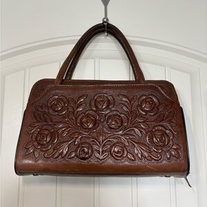 Vintage Mont-Abur Mexican Hand Tooled Leather Handbag